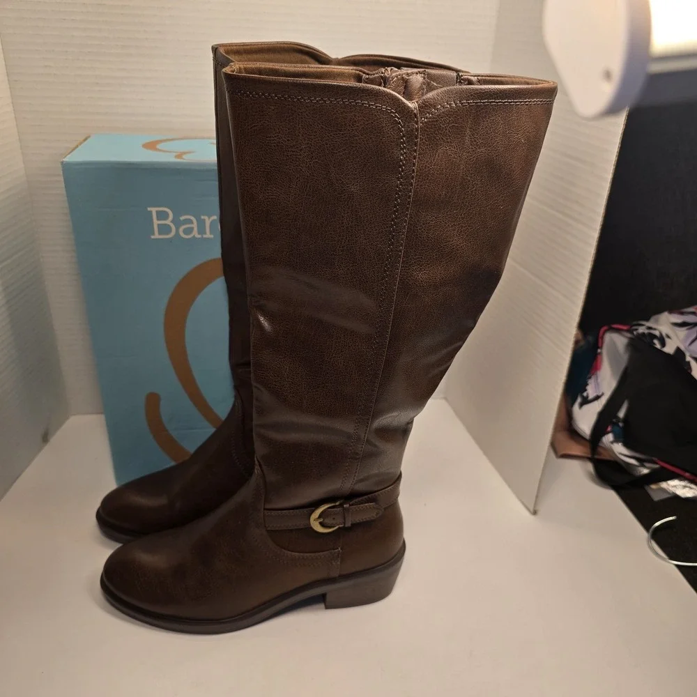 Barrington Nena WC Dark Brown Wide Shaft Knee High‎ Boots Women's 6.5W
